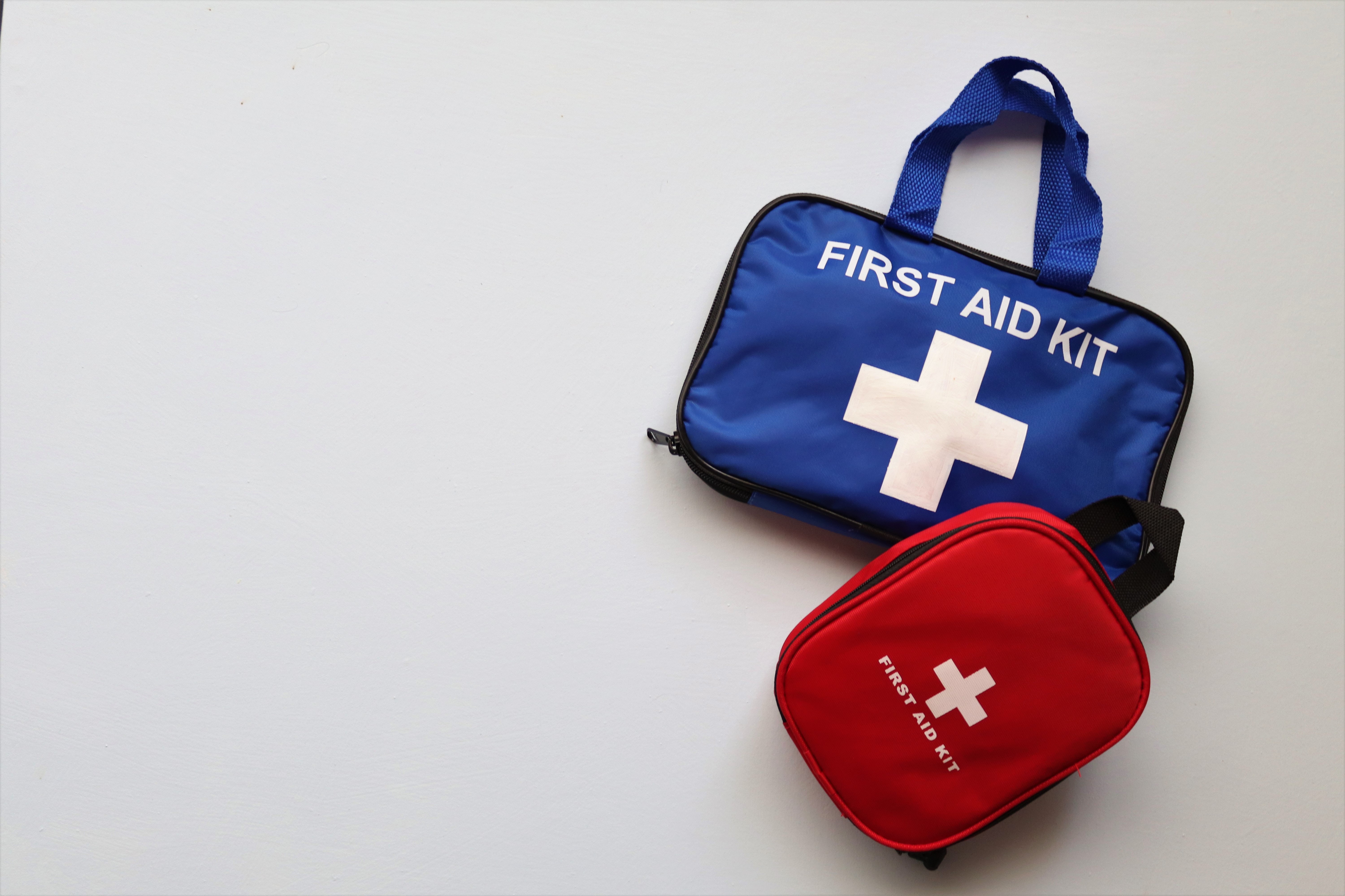 First aid kits.