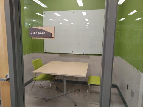 Private study room located on the first floor.
