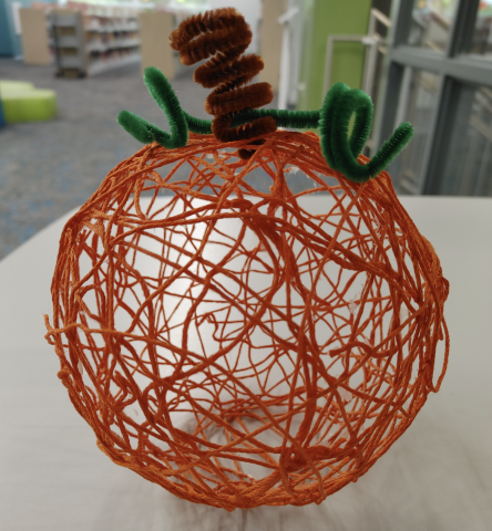 Orange yarn pumpkin