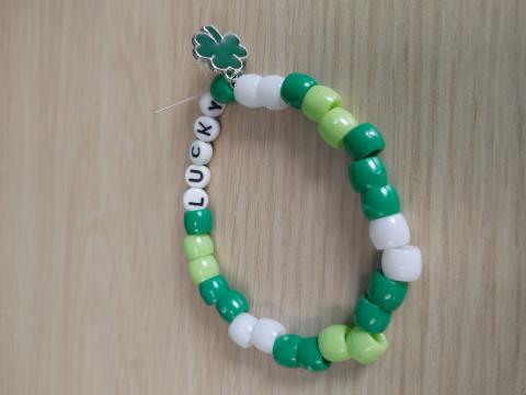 Green beaded bracelet