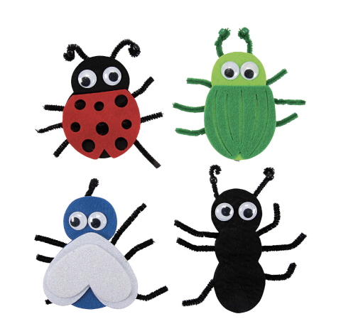 Ladybug, beetle, dragonfly, ant craft