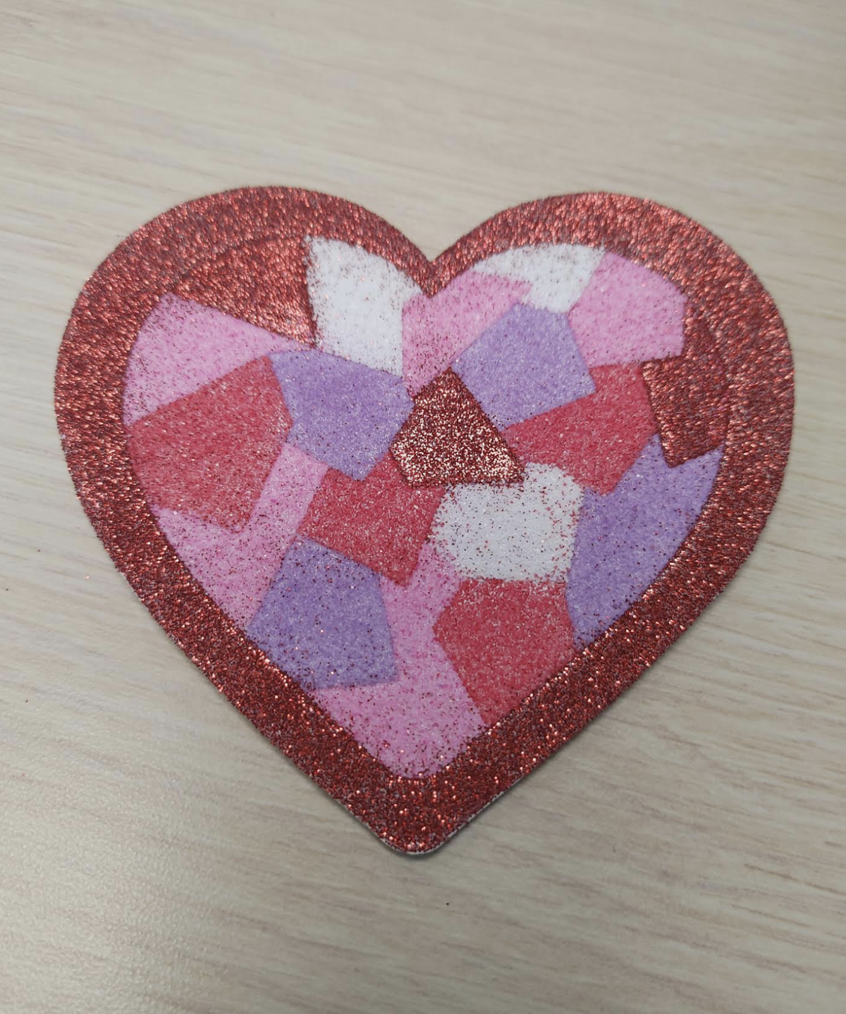 Glitter sand heart with multiple colors