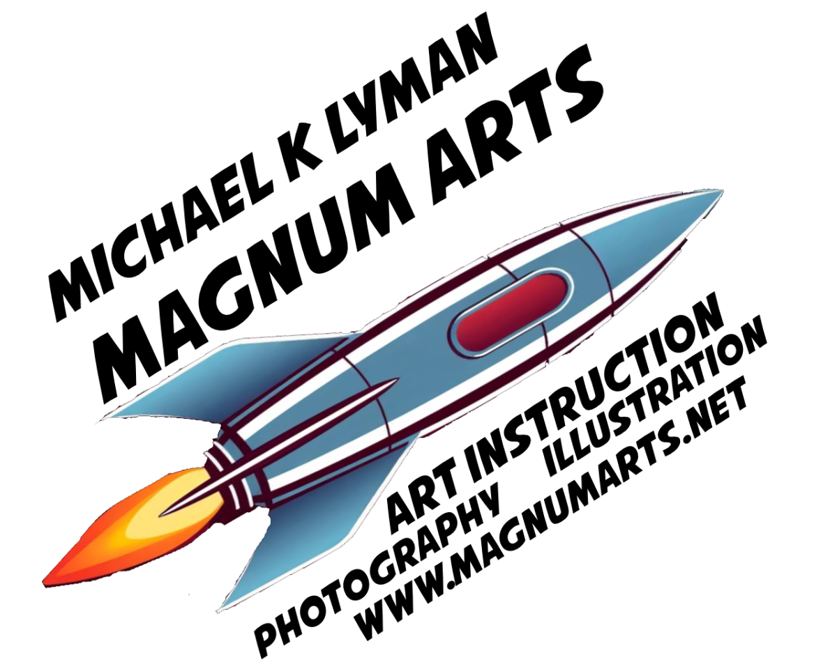 Magnum Arts Logo with Rocket