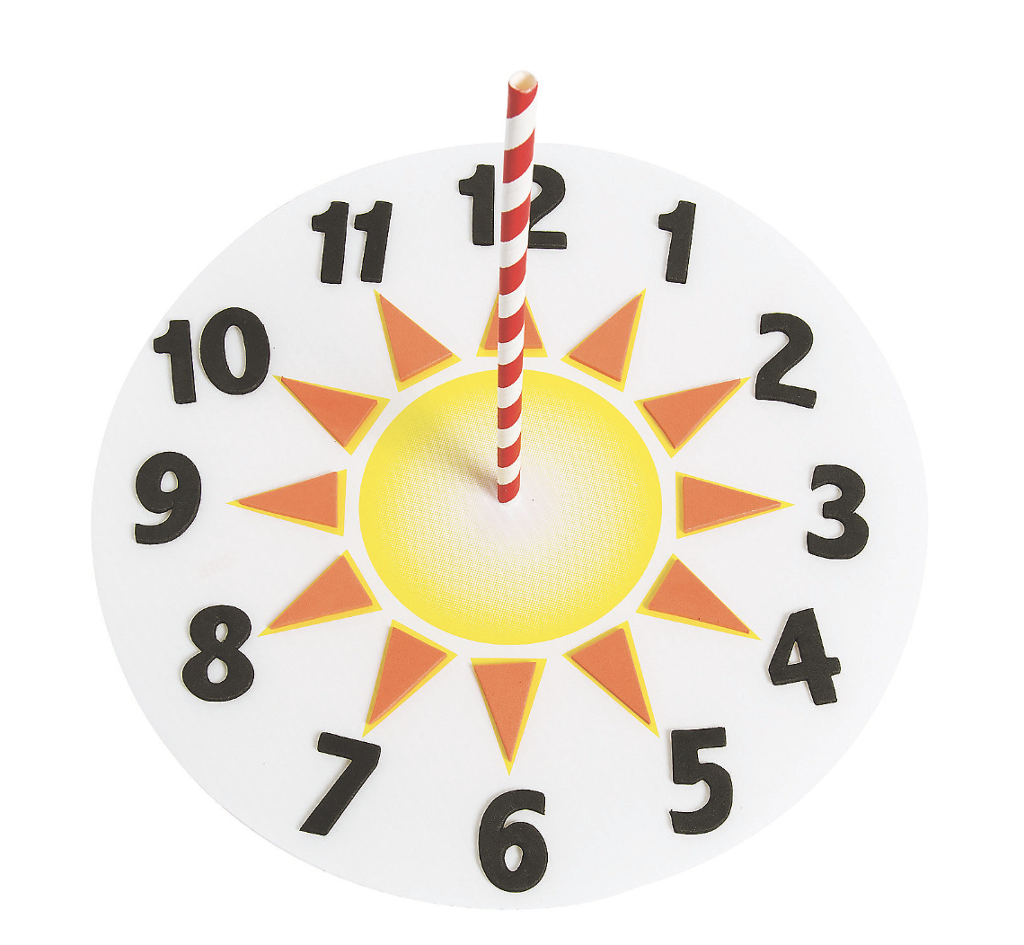 Yellow and orange sundial